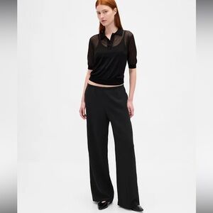 Gap Easy Wide-Leg Pants - S Petite, Black, NWOT